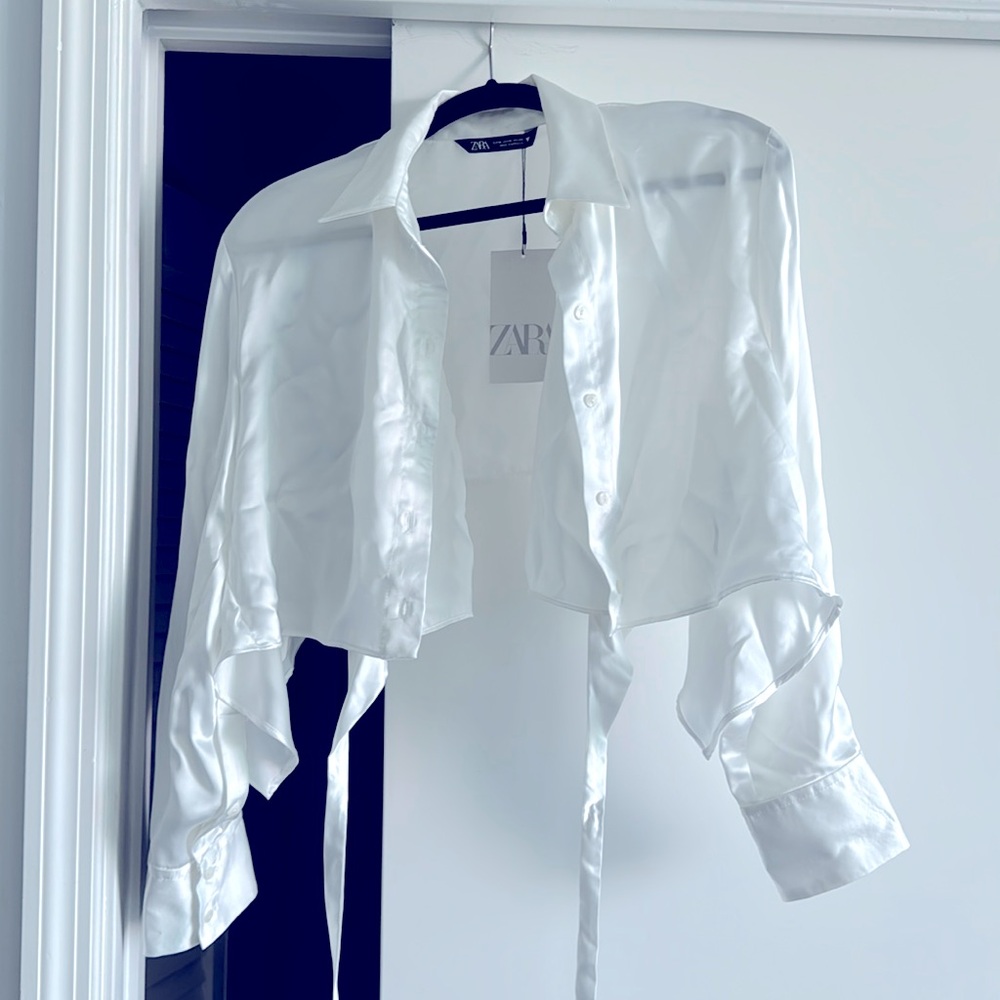 Zara NWT Satin Blouse